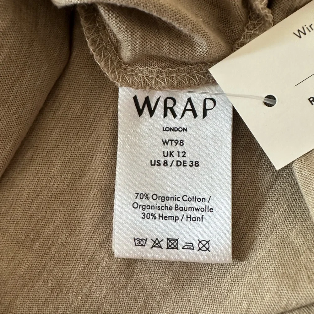 Wrap London Cotton/Hemp blend Henley Tank
Light olive green khaki - Picture 4 of 5